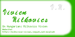 vivien milkovics business card